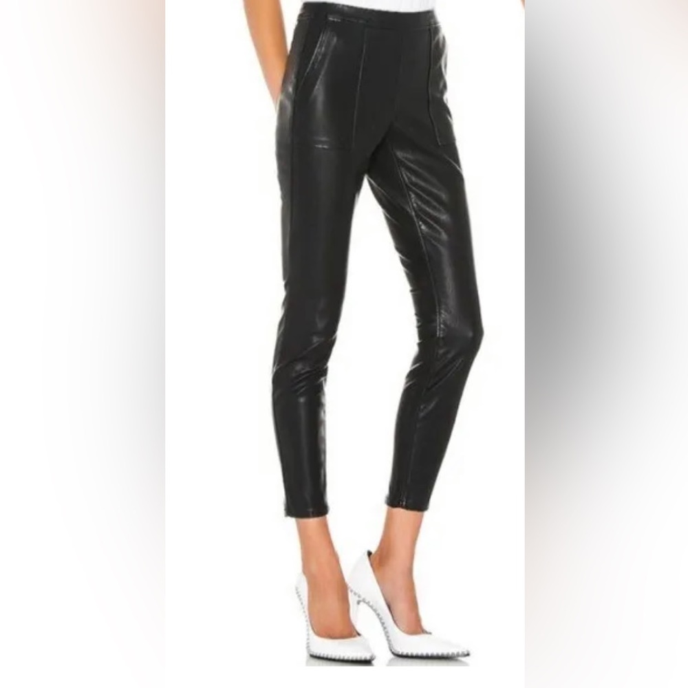 BlankNYC The Bond NWOT Vegan Faux Leather Mid-Rise Skinny Pants Size24 Ankle Zip